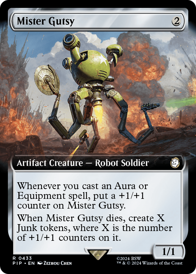 Mister Gutsy (PIP-433) [Fallout] (Extended Art) Foil MTG Single Wizards of the Coast