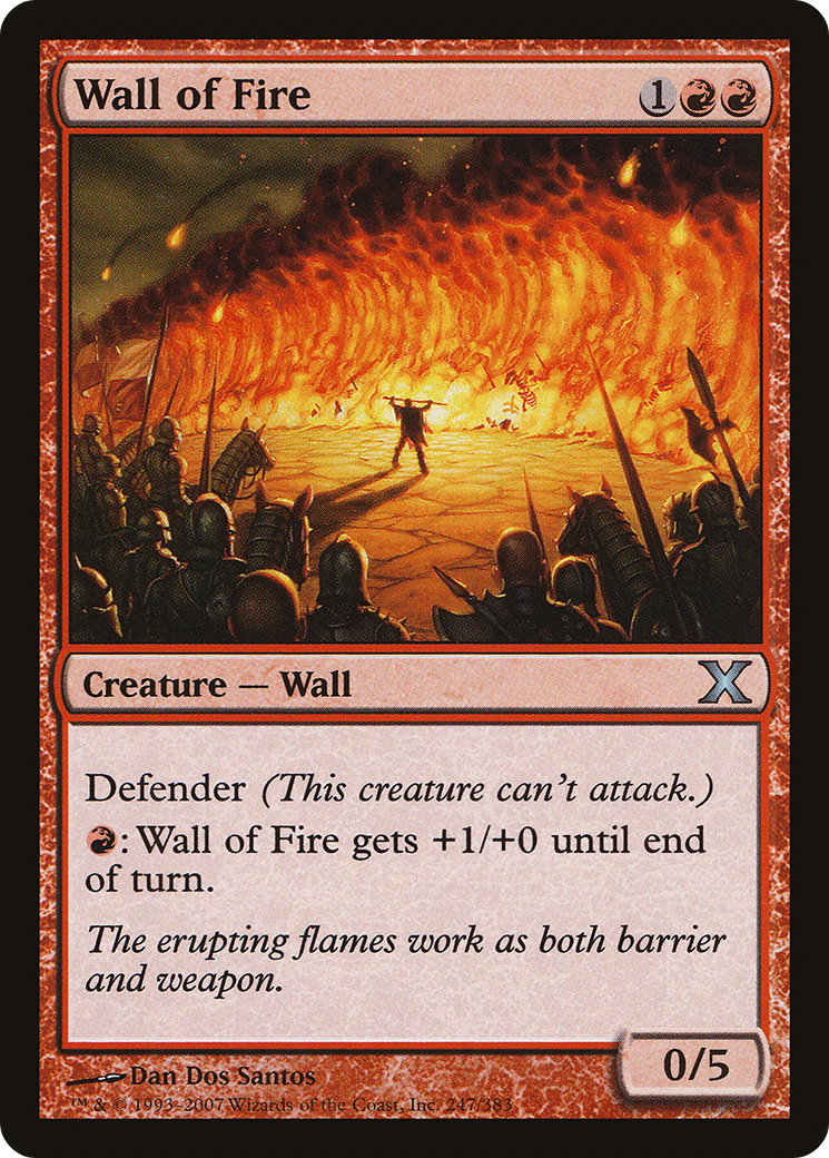 Wall of Fire (10E-247) [Tenth Edition] MTG Single Wizards of the Coast
