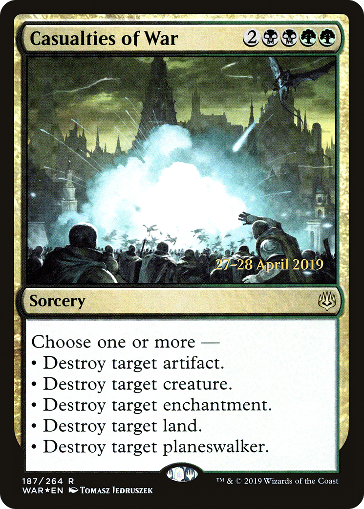 Casualties of War (PRE-187) [War of the Spark Promos] Foil MTG Single Wizards of the Coast