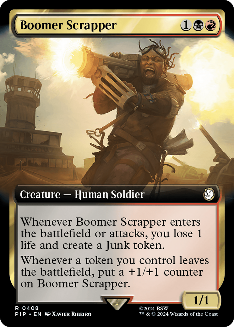 Boomer Scrapper (PIP-408) [Fallout] (Extended Art) MTG Single Wizards of the Coast