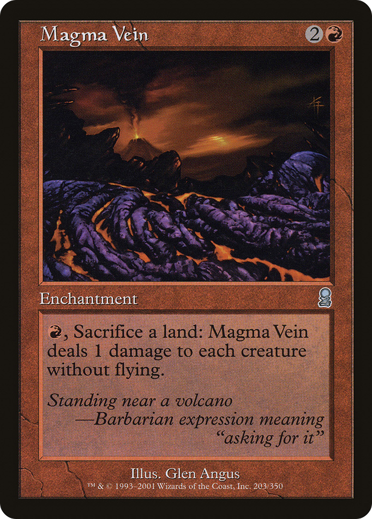Magma Vein (ODY-203) [Odyssey] Foil MTG Single Wizards of the Coast