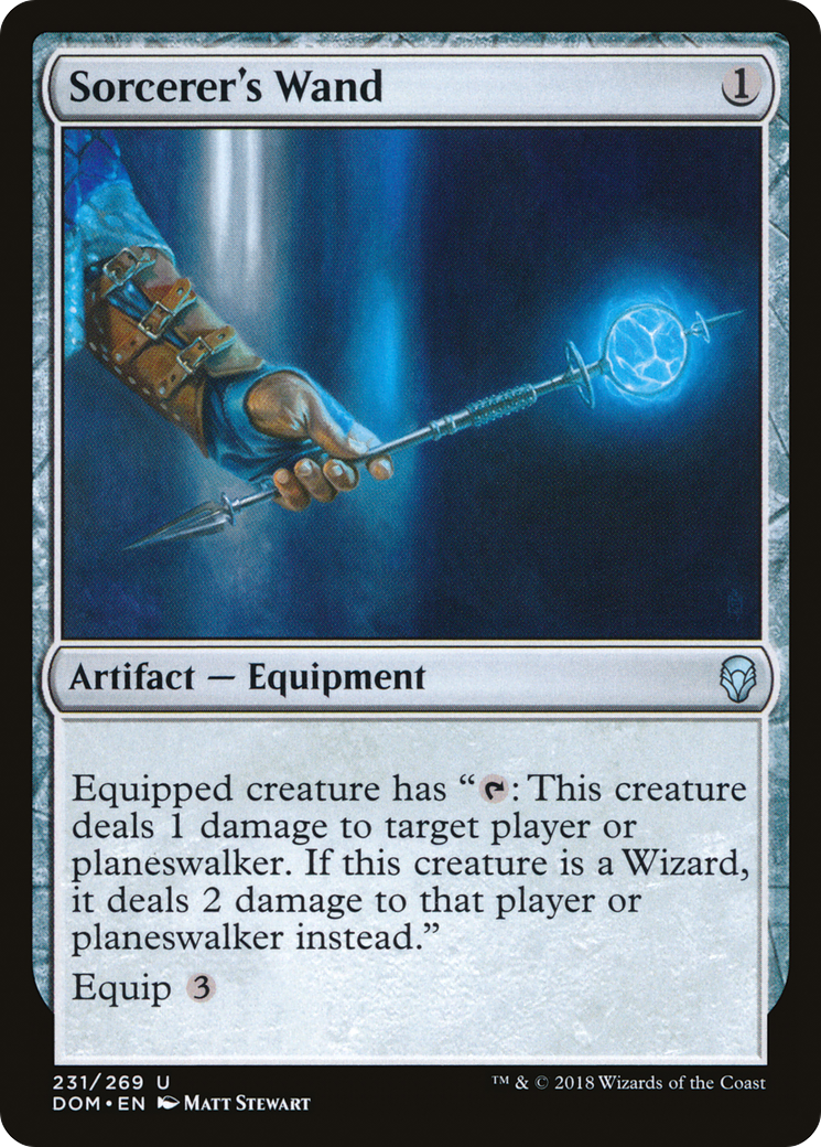Sorcerer's Wand (DOM-231) [Dominaria] Foil MTG Single Wizards of the Coast