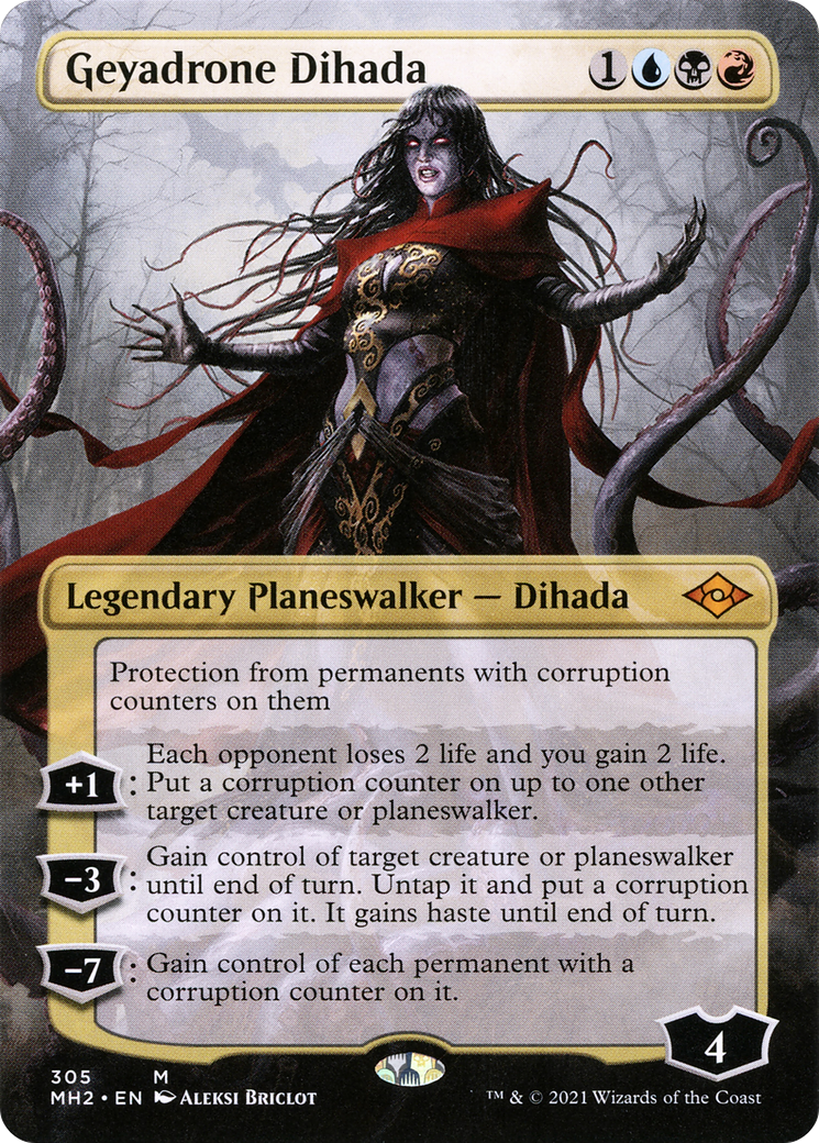 Geyadrone Dihada (MH2-305) [Modern Horizons 2] (Borderless) Foil MTG Single Modern Horizons 2