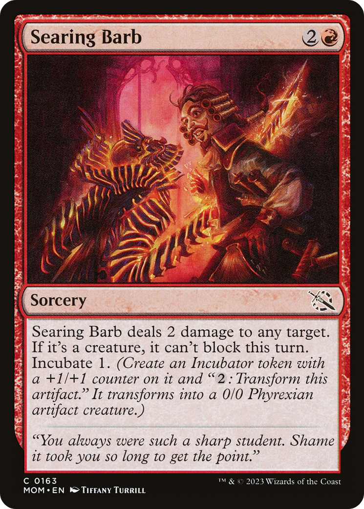 Searing Barb (MOM-163) [March of the Machine] MTG Single Wizards of the Coast