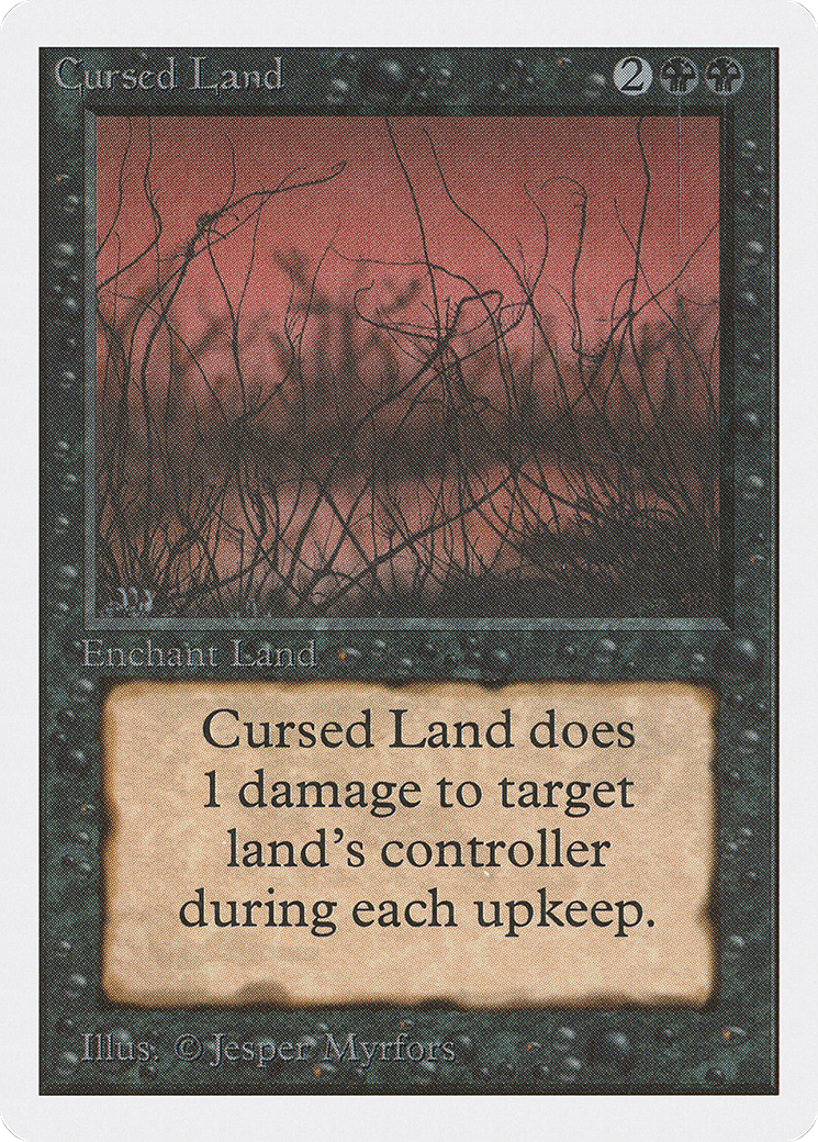 Cursed Land (2ED-098) [Oldschool] Unlimited Edition MTG Single Wizards of the Coast