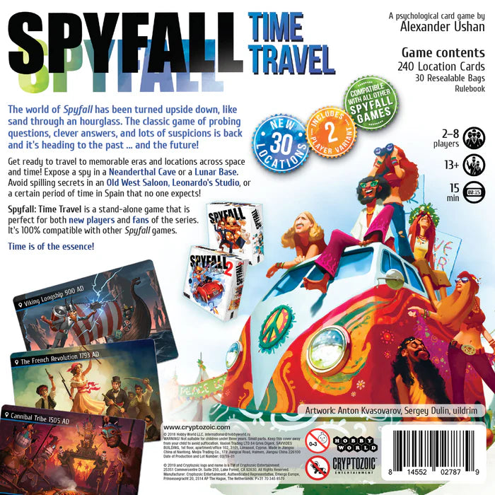 Spyfall: Time Travel Board Games Cryptozoic