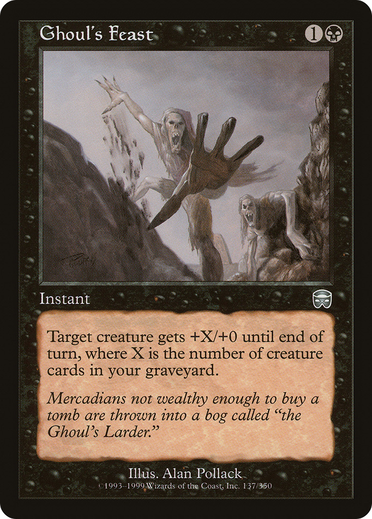 Ghoul's Feast (MMQ-137) [Mercadian Masques] MTG Single Wizards of the Coast