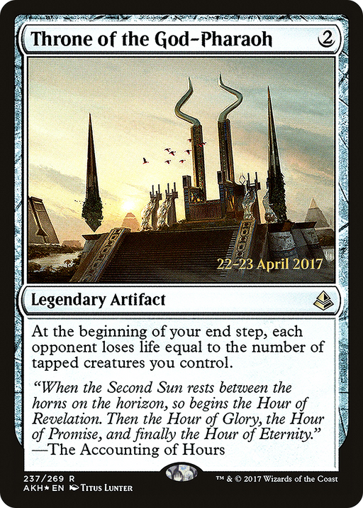 Throne of the God-Pharaoh (PRE-237) [Amonkhet Promos] Foil MTG Single Wizards of the Coast
