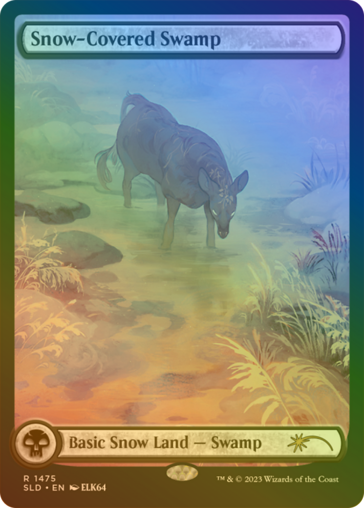 Snow-Covered Swamp (SLD-1475★) [Secret Lair] Drop (Full Art) Foil MTG Single Wizards of the Coast