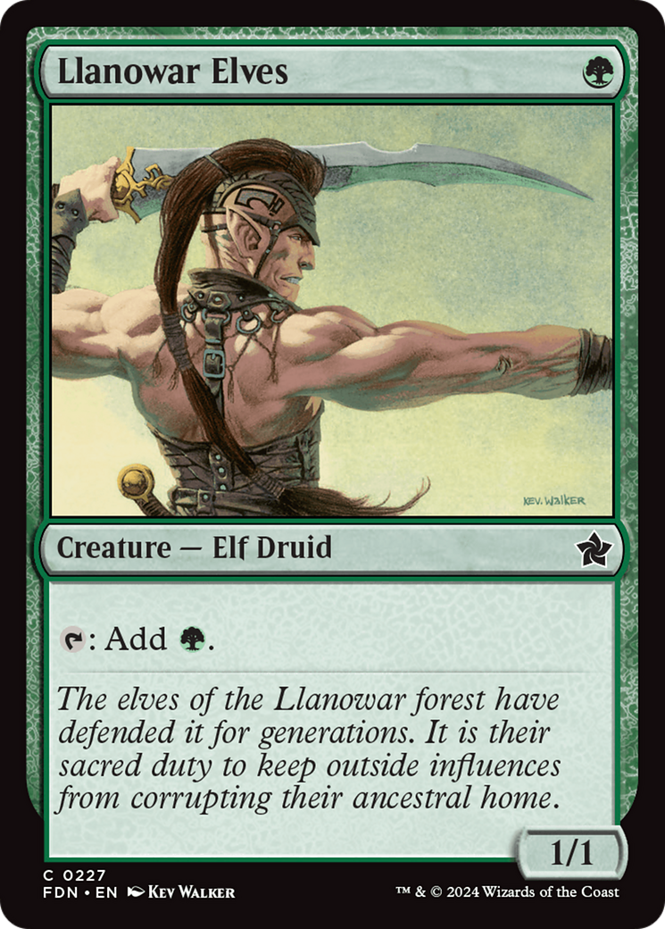 Llanowar Elves (FDN-227) [Foundations] MTG Single Wizards of the Coast