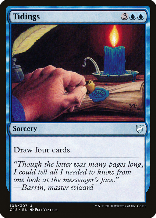 Tidings (C18-108) [Commander 2018] MTG Single Wizards of the Coast