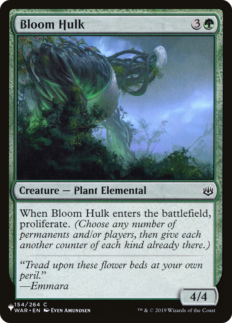 Bloom Hulk (LIST-WAR-154) [Mystery Booster] The List MTG Single Wizards of the Coast