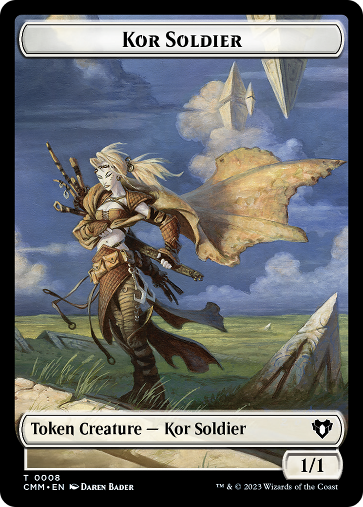 Soldier // Kor Soldier Double-Sided Token [Tokens] Commander Masters Tokens MTG Single Magic: The Gathering