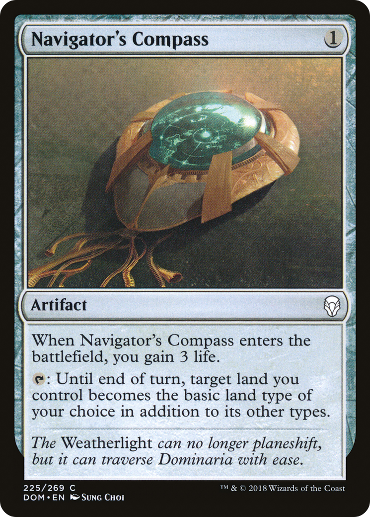 Navigator's Compass (DOM-225) [Dominaria] MTG Single Wizards of the Coast
