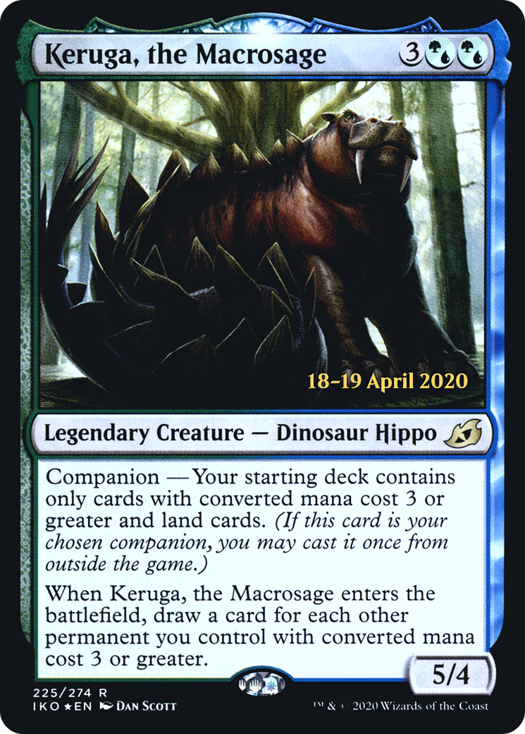Keruga, the Macrosage (PRE-225) [Ikoria: Lair of Behemoths Promos] Foil MTG Single Wizards of the Coast
