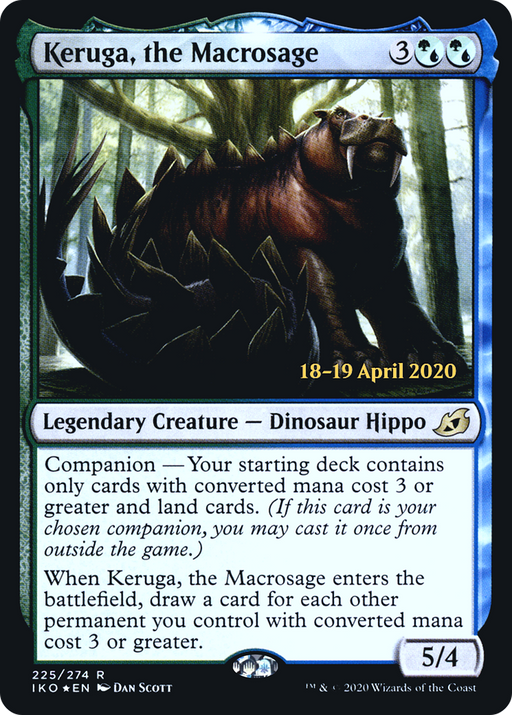 Keruga, the Macrosage (PRE-225) [Ikoria: Lair of Behemoths Promos] Foil MTG Single Wizards of the Coast