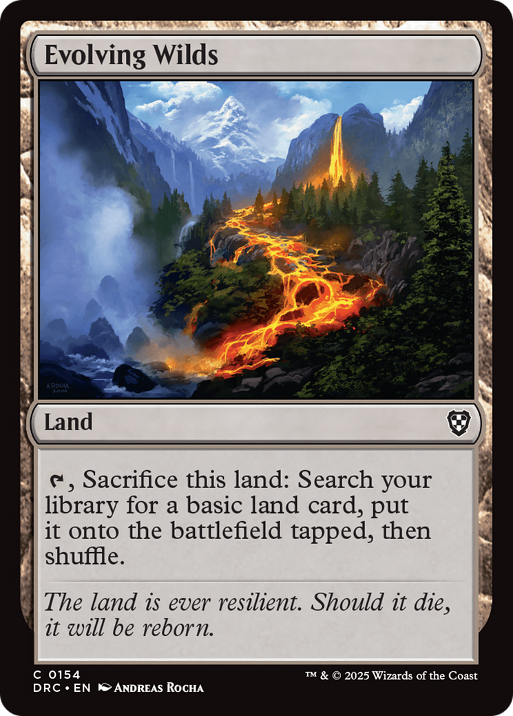 Evolving Wilds (0154) (DRC-154) [Commander: Aetherdrift] MTG Single Wizards of the Coast