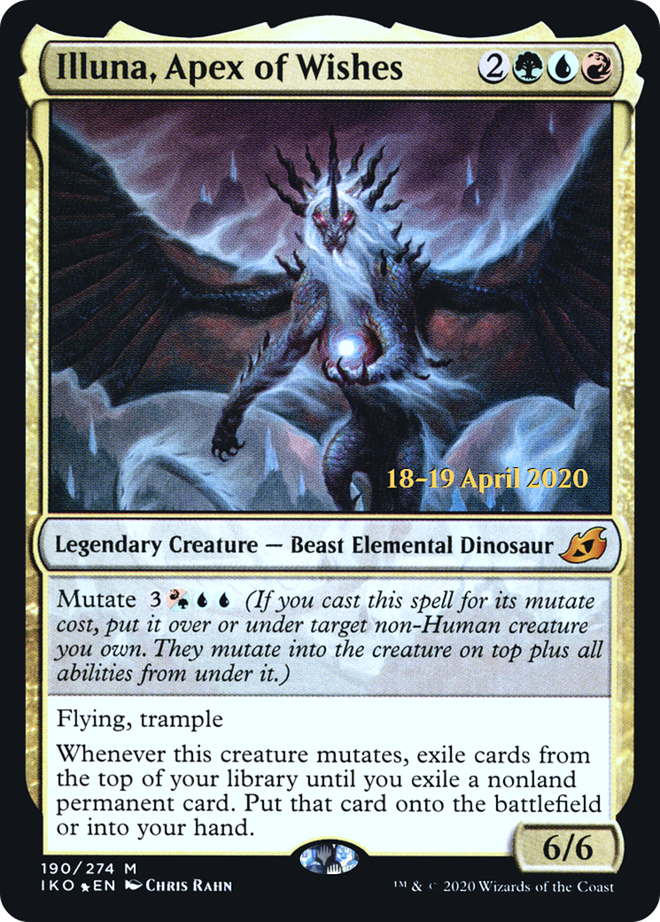 Illuna, Apex of Wishes (PRE-190) [Ikoria: Lair of Behemoths Promos] Foil MTG Single Wizards of the Coast