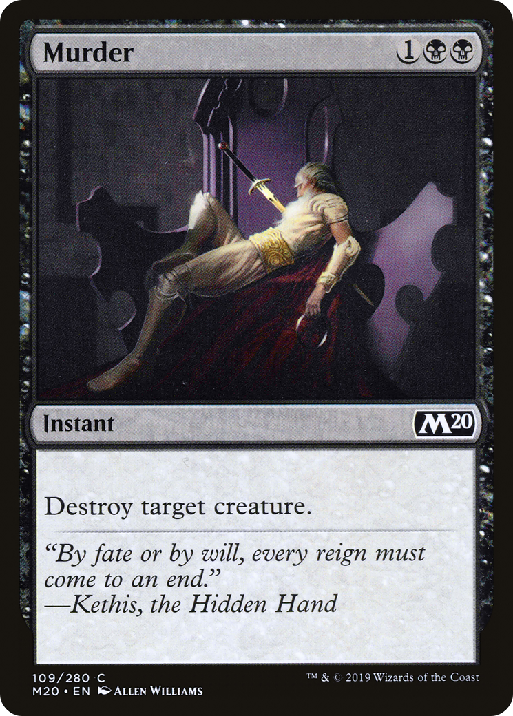 Murder (M20-109) [Core Set 2020] MTG Single Wizards of the Coast