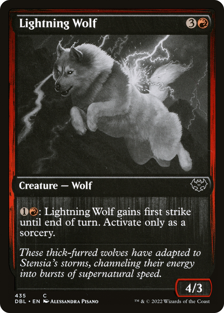 Lightning Wolf (DBL-435) [Innistrad: Double Feature] Foil MTG Single Wizards of the Coast