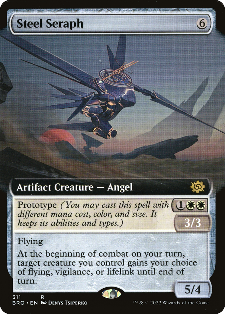 Steel Seraph (BRO-311) [The Brothers' War] (Extended Art) Foil MTG Single Wizards of the Coast