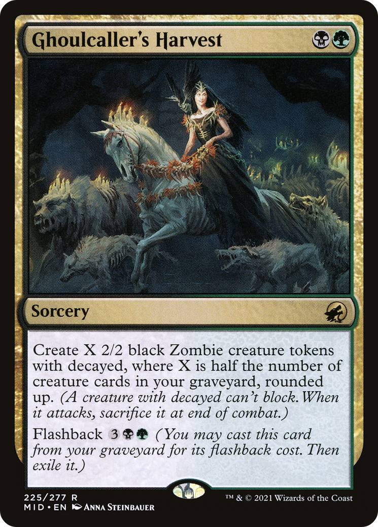 Ghoulcaller's Harvest (MID-225) [Innistrad: Midnight Hunt] Foil MTG Single Wizards of the Coast