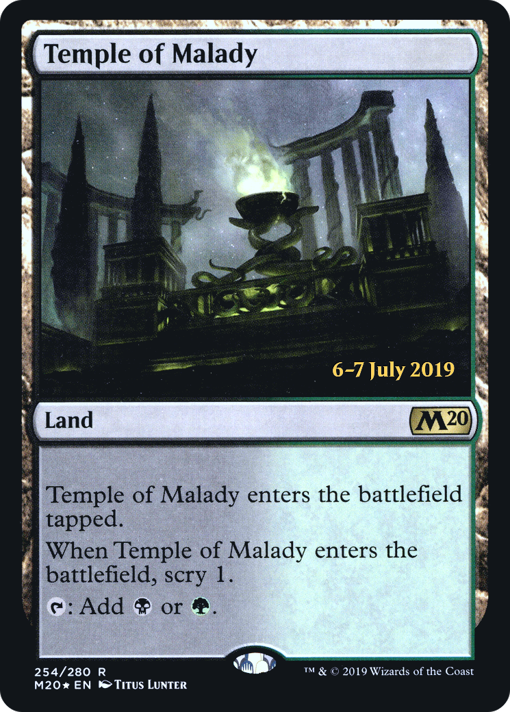 Temple of Malady (M20) (PRE-254) [Core Set 2020 Promos] Foil MTG Single Wizards of the Coast
