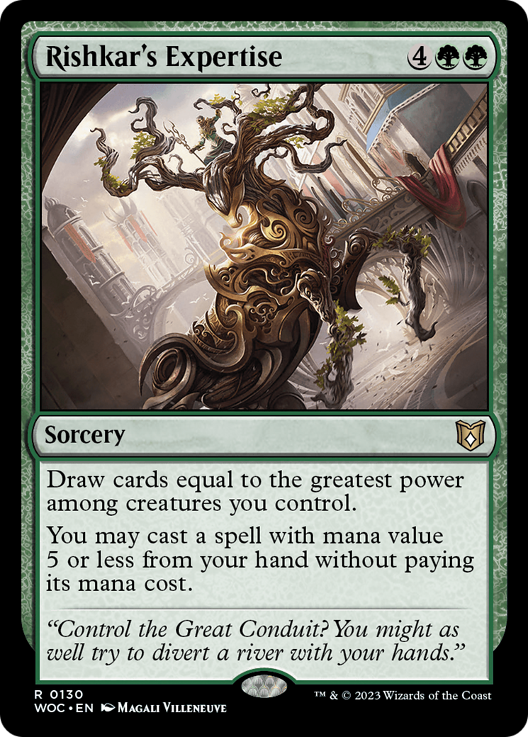 Rishkar's Expertise (WOC-130) [Wilds of Eldraine Commander] MTG Single Wizards of the Coast