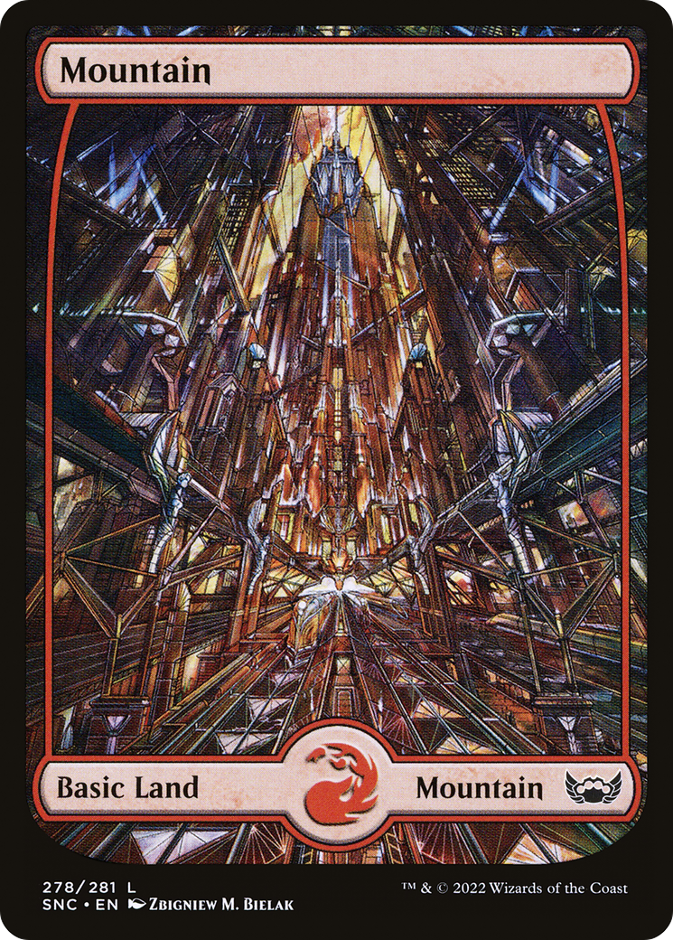 Mountain (278) (SNC-278) [Streets of New Capenna] (Full Art) MTG Single Wizards of the Coast