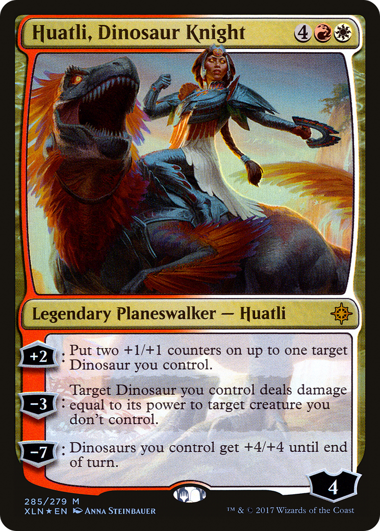 Huatli, Dinosaur Knight (XLN-285) [Ixalan] MTG Single Wizards of the Coast