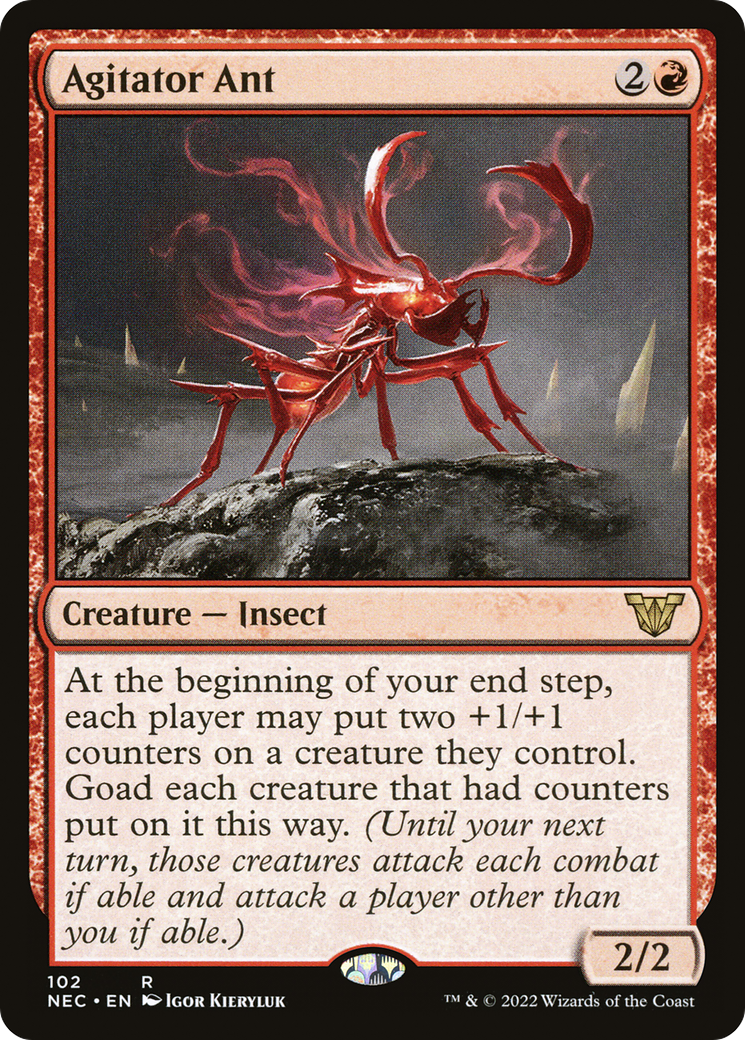 Agitator Ant (NEC-102) [Neon Dynasty Commander] MTG Single Wizards of the Coast