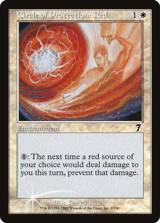Circle of Protection: Red (7ED-009) [7th Edition] MTG Single Wizards of the Coast