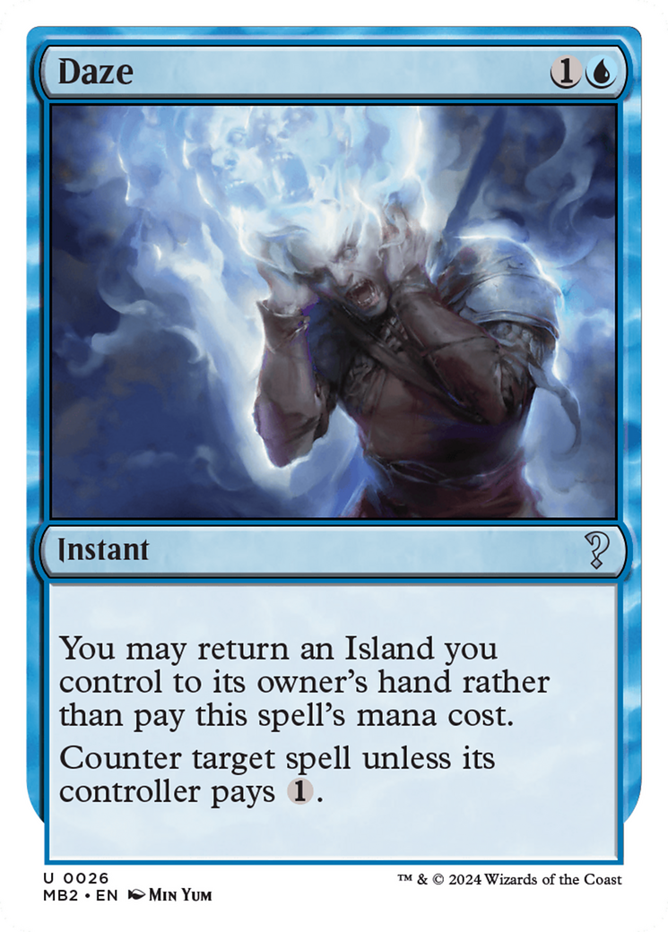 Daze (White Border) (MB2-026) [Mystery Booster] Mystery Booster 2 MTG Single Wizards of the Coast