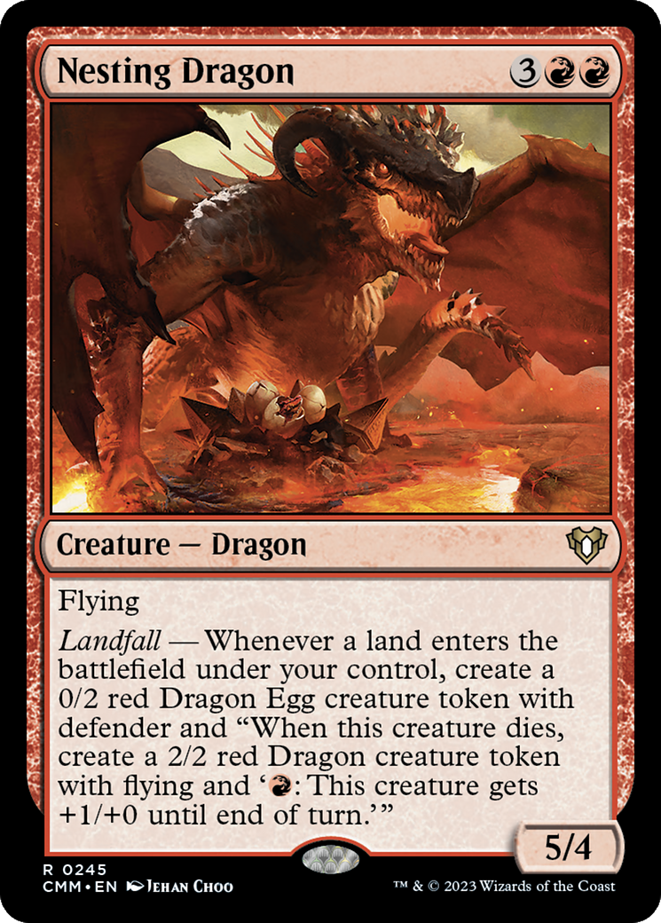 Nesting Dragon (CMM-245) [Commander Masters] Foil MTG Single Wizards of the Coast