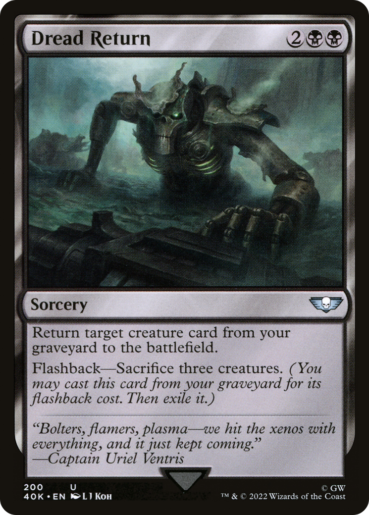 Dread Return (40K-200) [Warhammer 40,000 Commander] MTG Single Wizards of the Coast