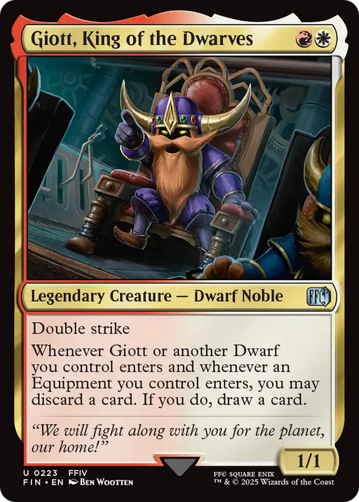 Giott, King of the Dwarves (FIN-223) [FINAL FANTASY] MTG Single Wizards of the Coast