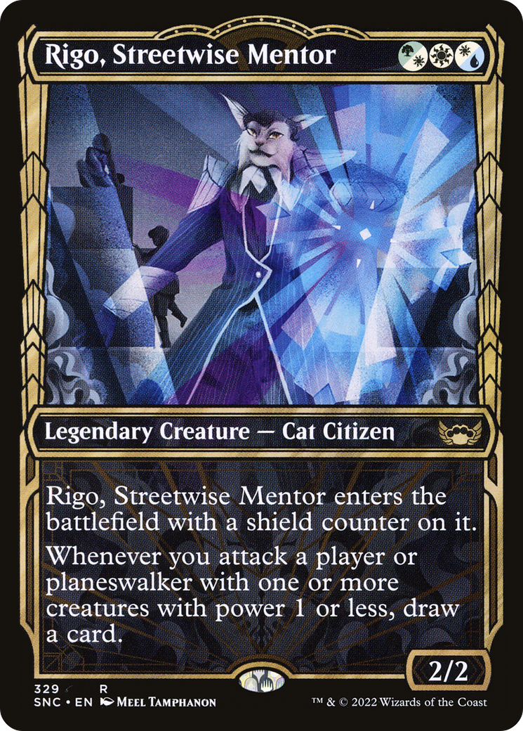 Rigo, Streetwise Mentor (SNC-329) [Streets of New Capenna] (Showcase) Foil MTG Single Wizards of the Coast