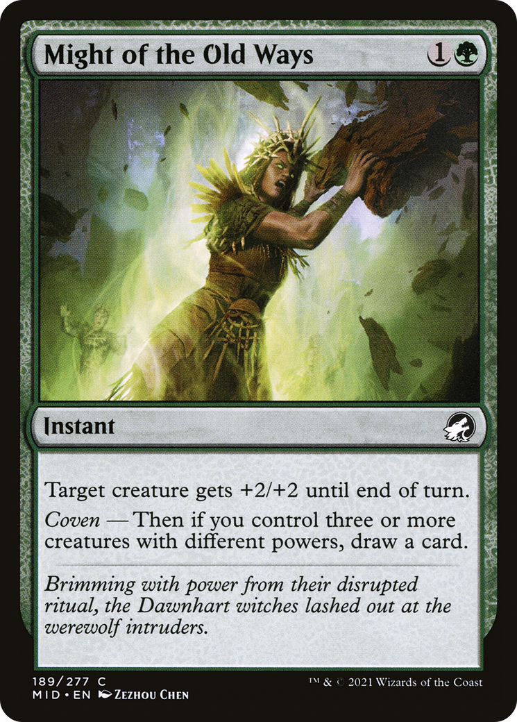 Might of the Old Ways (MID-189) [Innistrad: Midnight Hunt] MTG Single Wizards of the Coast
