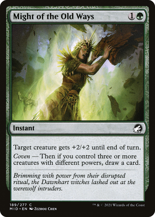 Might of the Old Ways (MID-189) [Innistrad: Midnight Hunt] MTG Single Wizards of the Coast