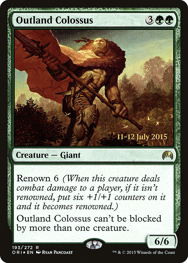 Outland Colossus (PRE-193) [Magic Origins Promos] Foil MTG Single Wizards of the Coast