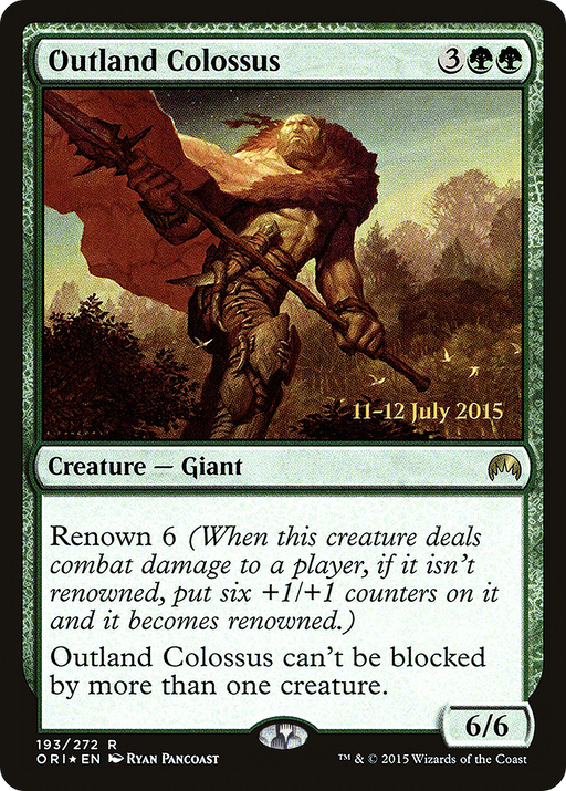 Outland Colossus (PRE-193) [Magic Origins Promos] Foil MTG Single Wizards of the Coast