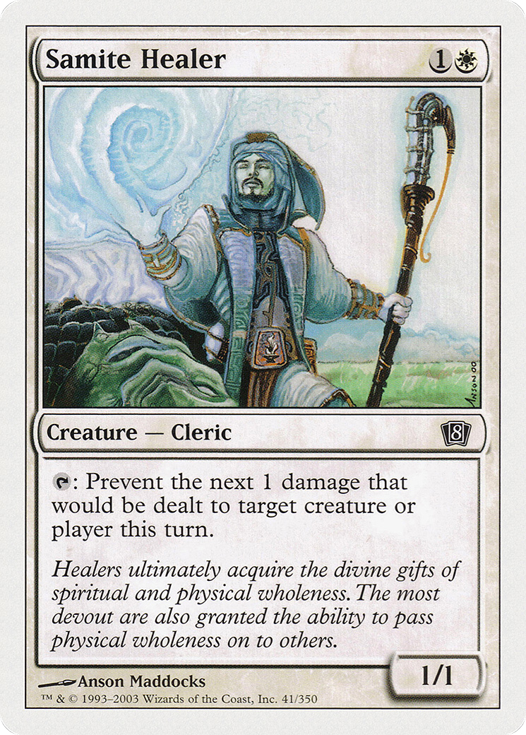 Samite Healer (8ED-041) [8th Edition] Foil MTG Single Wizards of the Coast