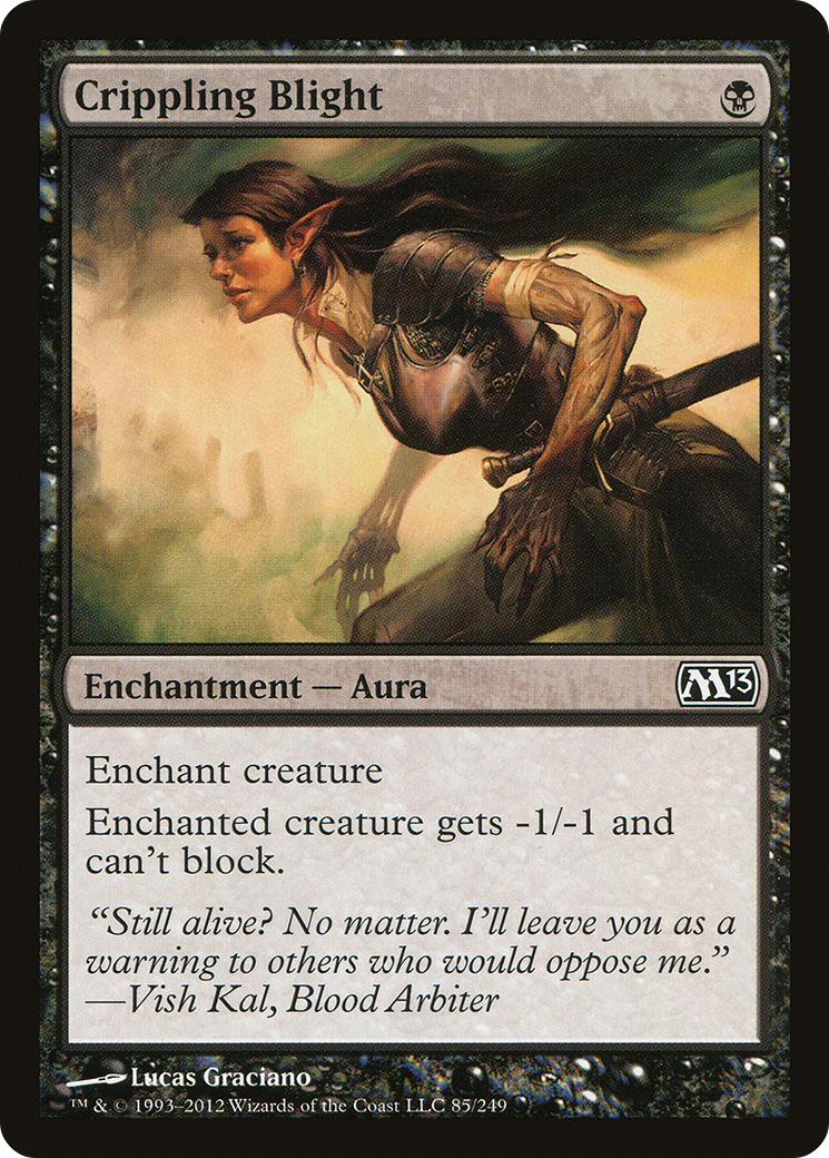 Crippling Blight (M13-085) [Magic 2013] Foil MTG Single Wizards of the Coast