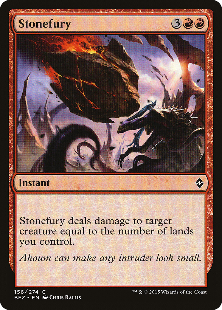 Stonefury (BFZ-156) [Battle for Zendikar] MTG Single Wizards of the Coast