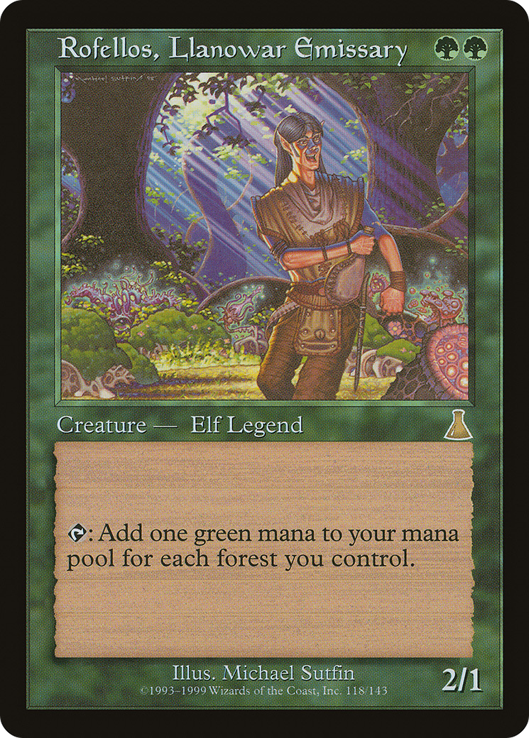 Rofellos, Llanowar Emissary (UDS-118) [Urza's Destiny] MTG Single Wizards of the Coast