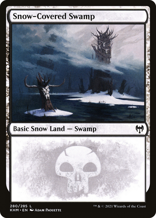 Snow-Covered Swamp (KHM-280) [Kaldheim] MTG Single Wizards of the Coast