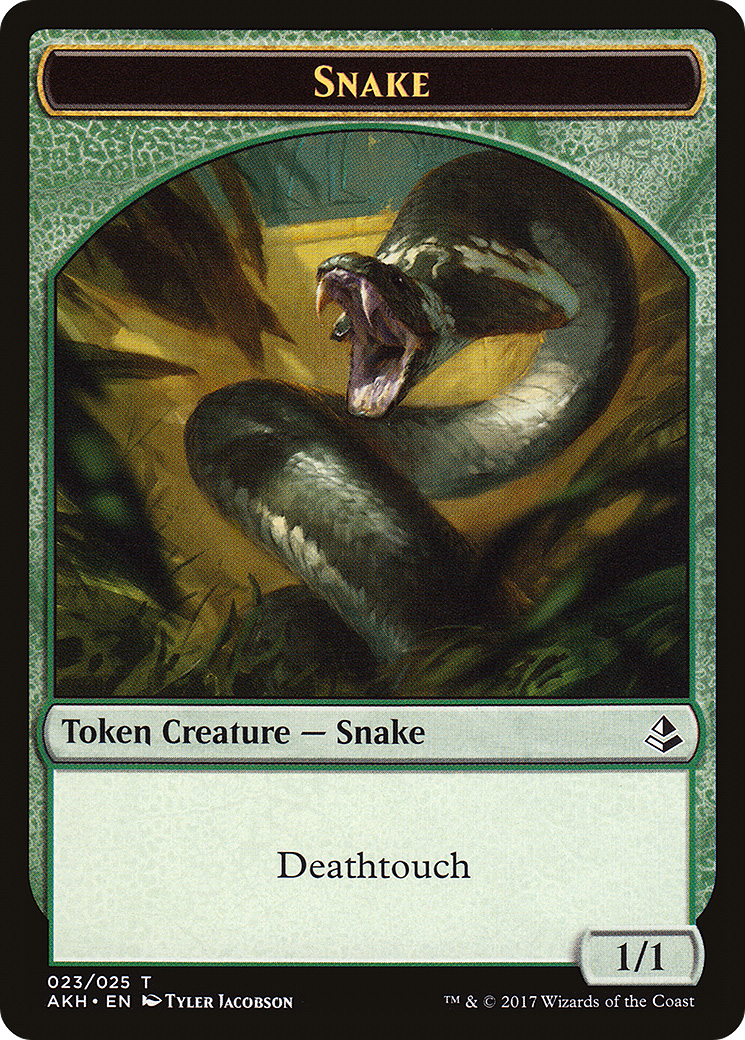 Snake Token (AKH-023) [Tokens] Amonkhet Tokens Foil MTG Single Wizards of the Coast