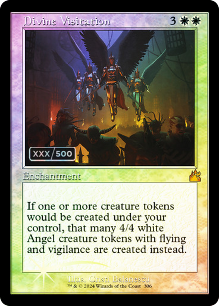 Divine Visitation (Serial Numbered) (RVR-306) [Ravnica Remastered] Foil MTG Single Wizards of the Coast