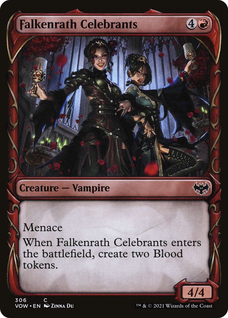 Falkenrath Celebrants (VOW-306) [Innistrad: Crimson Vow] (Showcase) MTG Single Wizards of the Coast