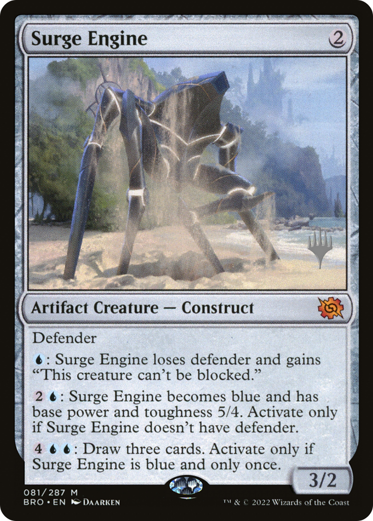 Surge Engine (PPBRO-081) [The Brothers' War Promos] Foil MTG Single Wizards of the Coast